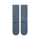 Stance Icon Dyed Crew Sea Blue – zeeblauwe crew sokken met hand-dyed look, medium cushioning en versterkte hiel en teen