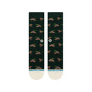 Stance Huntin Crew Pine – groene crew sokken met gestreept design, medium cushioning en versterkte hiel en teen