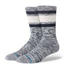 Stance Slub Boyd Crew Blue – blauwe gestreepte crew sokken van katoenblend met medium cushioning en versterkte hiel en teen