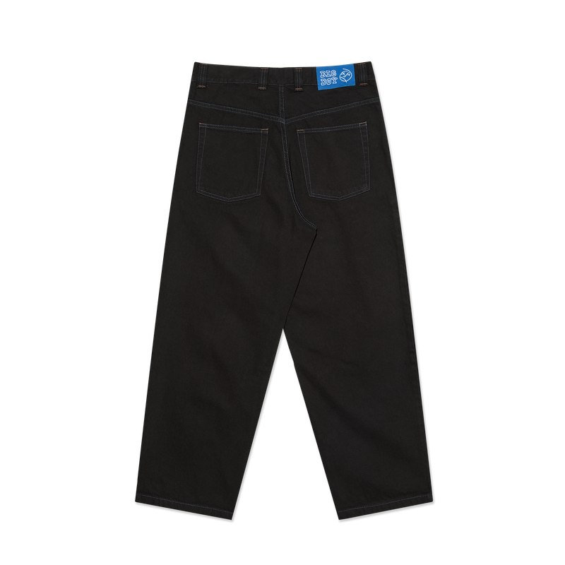Polar Skate Co Big Boy Pants Black Blue Stitching