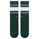 Stance Boyd ST Green – klassieke groene crew sokken met streepdetails, medium cushioning en versterkte hiel en teen