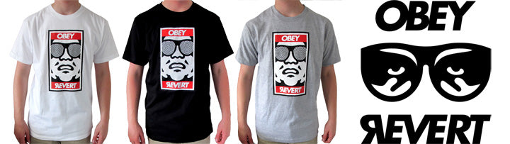OBEY x Revert 95 limited Icon shade face T-shirt