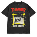 Thrasher December 1983 Vintage T-Shirt Black, boxy fit t-shirt van 100% cotton met enzyme wash en distressed artwork op de borst, verkrijgbaar bij Revert 95 Haarlem