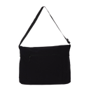 Obey Explorer Messenger Bag in Black, 100% nylon messenger bag met laminated fabric backing reflective Obey art print 2-way zipper opening exterior en interior pockets en verstelbare web strap in tijdloze zwarte kleur, verkrijgbaar bij Revert 95 Haarlem