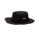 Obey Sobo Trail Bucket Hat in Black, 100% cotton unstructured trail bucket hat met neck shade adjustable chin strap en Obey reflective screenprint, verkrijgbaar bij Revert 95 Haarlem
