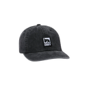 Obey Pigment Label 6 Panel Hat, cap van 100% cotton twill met pigment dye afwerking en geborduurd Obey label logo, verkrijgbaar in Black en Olive, one size, verkrijgbaar bij Revert 95 Haarlem
