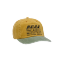 Obey Pigment Top Secret 6 Panel Cap Mustard Multi, klassieke 6-panel cap van 100% cotton met pigment dye afwerking, one size, verkrijgbaar bij Revert 95 Haarlem