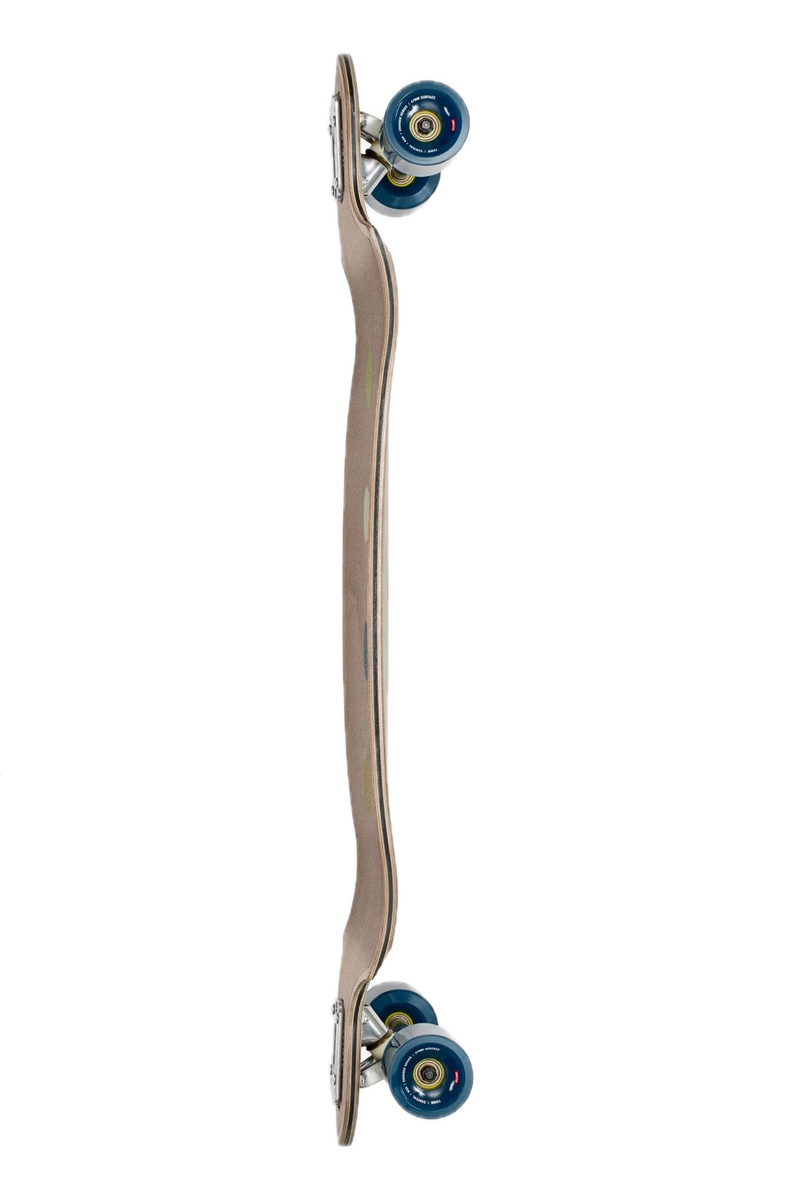 Globe Geminon Micro-Drop Dawn – micro-drop longboard met 8-laags esdoorn, Dawn-graphic, Tensor 180mm trucks en 69mm wielen