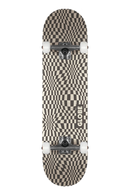 Globe G0 Checked Out Black Off-White – skateboarddeck van 7-laags esdoorn met zwart-wit checker-graphic en Globe-logo