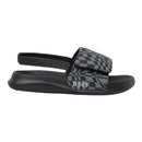 Reef Little Salty Slide kinderschoen in Black Swell Checker met verstelbare gewatteerde riem en watervriendelijk voetbed, verkrijgbaar bij Revert 95 Haarlem