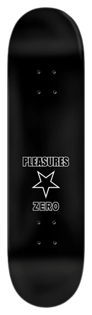 Zero x Pleasures Stars skateboard deck, traditional maple popsicle collab deck van Zero Skateboards en Pleasures met Stars graphic beschikbaar in 8.25 x 31.9 inch en 8.50 x 32.3 inch, verkrijgbaar bij Revert 95 Haarlem
