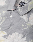 Loser Machine Hawkmoth Woven Shirt, 100% cotton poplin short sleeve camp collar shirt met all over Hawkmoth printed graphic welt chest pocket engraved pearl buttons en LMC woven label branding verkrijgbaar in Sage en Black, verkrijgbaar bij Revert 95 Haarlem