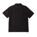 Loser Machine Fanatic Shirt W/O Print SS Shirt Black, viscose overhemd met camp kraag, gegraveerde parelmoerknopen en welt zak, boxier fit, verkrijgbaar bij Revert 95 Haarlem