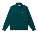 Obey Established Works Bold Mockneck Mediterranea, heavyweight mockneck sweater van 58% cotton 42% polyester met zichtbare metalen rits, welt zakken en rib knit afwerking, regular fit, verkrijgbaar bij Revert 95 Haarlem