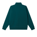 Obey Established Works Bold Mockneck Mediterranea, heavyweight mockneck sweater van 58% cotton 42% polyester met zichtbare metalen rits, welt zakken en rib knit afwerking, regular fit, verkrijgbaar bij Revert 95 Haarlem
