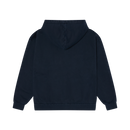 Obey Lowercase Pigment Zip Hood Dark Sapphire, extra heavyweight fleece hoodie van 100% cotton met pigment dye afwerking en zichtbare metalen rits, relaxed fit, maten XS-XXL, verkrijgbaar bij Revert 95 Haarlem
