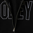 Obey Gordon Extra Heavy Zip Hood Black – zwarte full zip hoodie van extra zwaar fleece met Gordon graphic