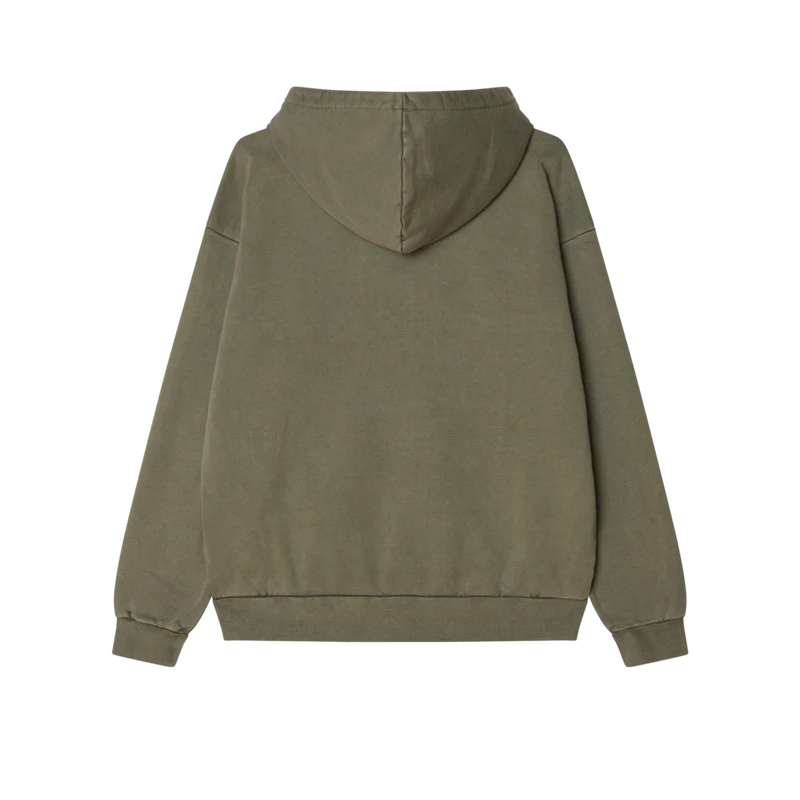 Obey Lowercase Pigment Hood – katoenen hoodie met pigment-dyed afwerking en geborduurd lowercase Obey-logo