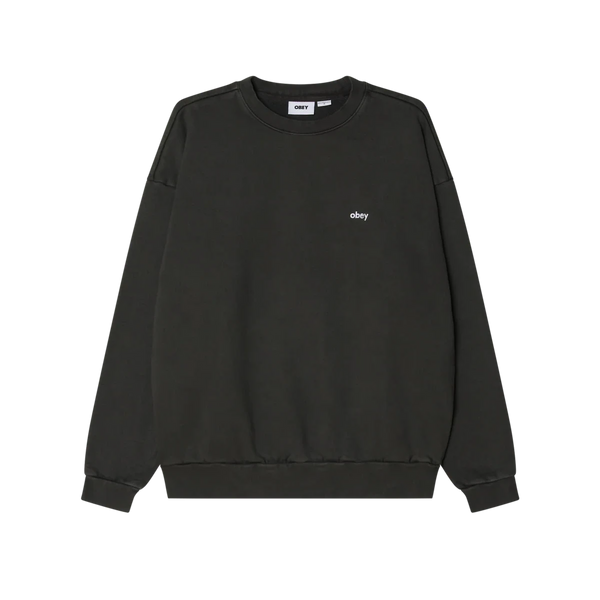 Obey Lowercase Pigment Crew – katoenen pigment-dyed sweater met Obey lowercase logo