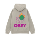 Obey World in Flames Premium Hood – fleece hoodie met World in Flames graphic op borst en rug