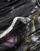 Loser Machine Hawkmoth Short, 90% polyester 10% spandex printed stretch volley short met all over Hawkmoth graphic side seam pockets back patch pocket en LMC woven label branding, verkrijgbaar bij Revert 95 Haarlem