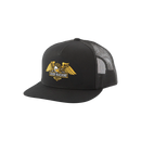 Loser Machine Wings Trucker Cap Black, klassieke trucker cap met mesh achterpaneel, geborduurd logo op de voorkant en verstelbare snap sluiting, one size, verkrijgbaar bij Revert 95 Haarlem