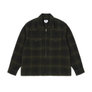 Obey Willie Zip Shirt Jacket Rosin Multi, ongevoerde overshirt van 100% cotton met metalen rits, drukknoop borstzakken en on-seam zijzakken, relaxed fit, verkrijgbaar bij Revert 95 Haarlem