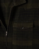 Obey Willie Zip Shirt Jacket Rosin Multi, ongevoerde overshirt van 100% cotton met metalen rits, drukknoop borstzakken en on-seam zijzakken, relaxed fit, verkrijgbaar bij Revert 95 Haarlem