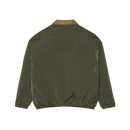 Obey Elysian Jacket Grape Leaf, volledig gevoerd bomber jack van 100% polyester met corduroy kraag, metalen rits en welt zakken, relaxed fit, verkrijgbaar bij Revert 95 Haarlem