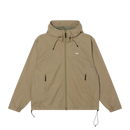 Obey Sota Shell Jacket in Mermaid, 65% cotton 35% nylon technische shell jacket met 2-way Vislon zipper adjustable 3-piece hood hidden zip on-seam pockets elasticated cuffs adjustable bungee hem laminated shell fabric en logo embroidery in relaxed fit, verkrijgbaar bij Revert 95 Haarlem