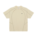 Obey Contrast Stitch Tee Silver Birch, t-shirt van 100% cotton met rib neckband, contraststiksels en geborduurde Obey branding, relaxed fit, maten S-XXL, verkrijgbaar bij Revert 95 Haarlem