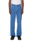 Obey Hardwork Denim Pants Light Indigo – straight leg jeans van 100% katoen in lichte blauwe denim