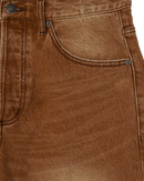 Obey Boxcar Straight Leg Denim Archive Brown, denim jeans van 100% cotton met drukknoop closure en 5-pocket styling, straight leg, taillemaatjes 28-34, verkrijgbaar bij Revert 95 Haarlem