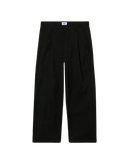 Obey Dean Pleated Pant Black, pantalon van 65% polyester 35% rayon met pleated taille, button closure en zipper fly, relaxed fit straight leg, taillemaatjes 28-36, verkrijgbaar bij Revert 95 Haarlem
