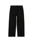 Obey Dean Pleated Pant Black, pantalon van 65% polyester 35% rayon met pleated taille, button closure en zipper fly, relaxed fit straight leg, taillemaatjes 28-36, verkrijgbaar bij Revert 95 Haarlem