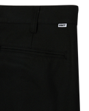 Obey Dean Pleated Pant Black, pantalon van 65% polyester 35% rayon met pleated taille, button closure en zipper fly, relaxed fit straight leg, taillemaatjes 28-36, verkrijgbaar bij Revert 95 Haarlem