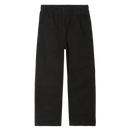 Obey Theo Easy Pant in Black Faded Wash, 100% cotton 6.5 oz lichtgewicht regular fit tapered leg broek met elastic waistband rounded drawcord faux fly on-seam front pockets en back patch pockets in subtiel worn-in zwarte kleur, verkrijgbaar bij Revert 95 Haarlem