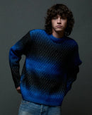 Obey Haze Gradient Sweater in de kleur Blue Multi, verkrijgbaar bij Revert 95 Haarlem