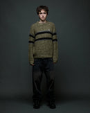 Obey Alden Sweater in de kleur Green Multi, verkrijgbaar bij Revert 95 Haarlem