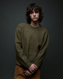 Obey Drex Sweater in de kleur Heather Green, verkrijgbaar bij Revert 95 Haarlem