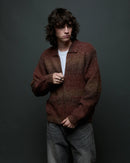 Obey Anton Gradient Cardigan in de kleur Brown Multi, verkrijgbaar bij Revert 95 Haarlem