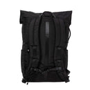 Doughnut Jetpack Go Wild Series Rolltop Backpack Black x Brown, rugzak van gerecycled 420D NylonPlus nylon met uitbreidbaar rolltop ontwerp, 15-inch laptopvak en afneembare borstband, verkrijgbaar bij Revert 95 Haarlem