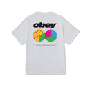 Obey Dice Classic T-Shirt, t-shirt van 100% cotton 6oz met geprinte graphic op voor- en achterkant, regular fit, verkrijgbaar in Black en White, maten S-XL, verkrijgbaar bij Revert 95 Haarlem