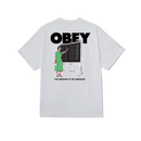 Obey I Will Classic T-Shirt White, t-shirt van 100% cotton 6oz met geprinte graphic op voor- en achterkant, regular fit, maten S-XXL, verkrijgbaar bij Revert 95 Haarlem
