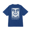 Obey Ripple Pigment T-Shirt Dusty Black, t-shirt van 100% cotton 8oz met pigment dye afwerking en geprinte graphic op voor- en achterkant, relaxed fit, maten S-XL, verkrijgbaar bij Revert 95 Haarlem