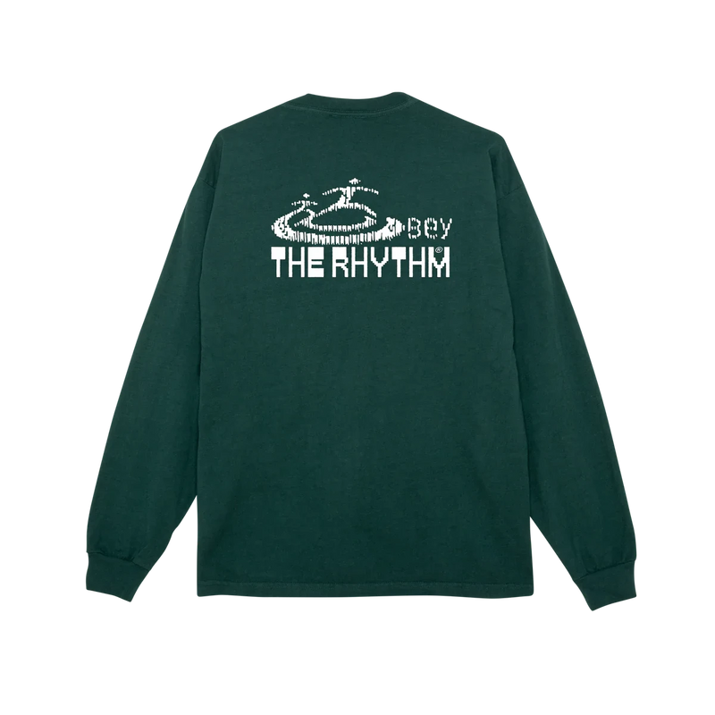 Obey The Rhythm Heavyweight Classic Longsleeve Tee – longsleeve T-shirt van zwaar katoen met The Rhythm graphic