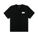 Obey Heavy Ideas Heavyweight T-Shirt in Black, 100% cotton 8 oz heavyweight box T-shirt relaxed fit met Heavy Ideas graphic van Shepard Fairey op voorkant en achterkant in tijdloze zwarte colorway, verkrijgbaar bij Revert 95 Haarlem
