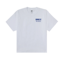 Obey Sound Design Dept. Tee White, box t-shirt van 100% cotton met geprinte graphic op voor- en achterkant, regular fit, maten S-XL, verkrijgbaar bij Revert 95 Haarlem