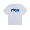 Obey Get Up Heavyweight T-Shirt White, box fit t-shirt van 100% cotton 8oz met geprinte graphic op voor- en achterkant, relaxed fit, maten S-XXL, verkrijgbaar bij Revert 95 Haarlem