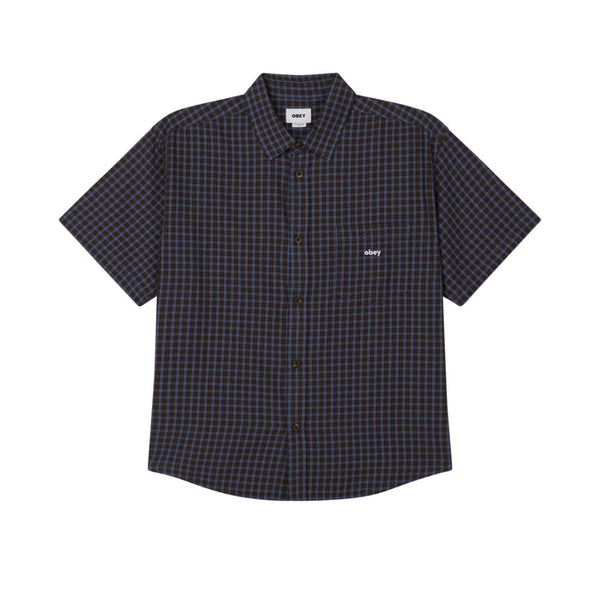 Koop de Obey Bigwig otis woven short sleeve veilig en snel bij Revert 95 online of kom hem passen in de winkel in Haarlem.